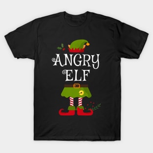 Angry Elf Shirt , Family Matching Group Christmas Shirt, Matching T Shirt for Family, Family Reunion Shirts T-Shirt